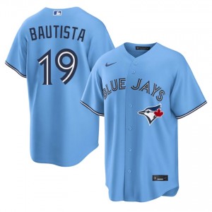 Iconic Jose Bautista #19 Blue Baseball Embroidery Jersey | Blue Jays Men Collection Edition 79511571