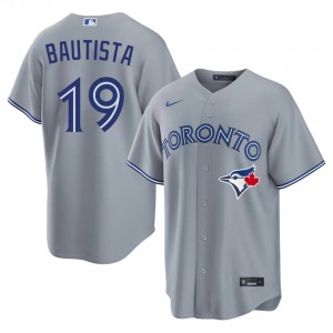 Jose Bautista #19 Toronto Blue Jays Baseball Jersey | Fresh Men Gray Embroidery Edition 34322062