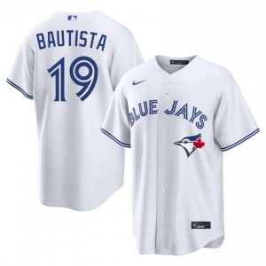 White Jose Bautista #19 TOR Baseball Stitched Jersey | Original Men Fit 70793774