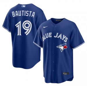 Men Jose Bautista #19 Royal Stitched Jersey | Jays Authentic Baseball Gear 35823427