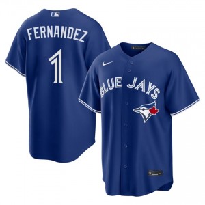 Men Tony Fernandez #1 Royal Stitched Jersey | TOR Blue Jays Authentic Baseball Gear 66365565
