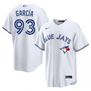 Men Yimi Garcia #93 White Stitched Jersey | Jays Authentic Baseball Gear 20507881