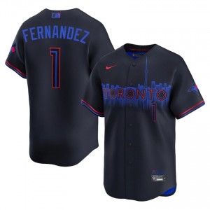 Blue Jays Tony Fernandez #1 Navy Men City Connect Jersey | Stitch Replica Baseball Uniform 68040957