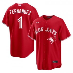 #1 Tony Fernandez Officially Licensed Men Baseball Jersey | Toronto Blue Jays Red Fan Gear 24176938