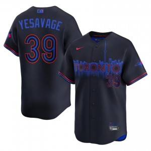TOR Trey Yesavage #39 Navy Men City Connect Jersey | Stitch Replica Baseball Uniform 12044665