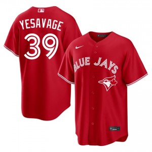 #39 Trey Yesavage Officially Licensed Men Baseball Jersey | Blue Jays Red Fan Gear 39149274