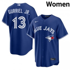 Women Lourdes Gurriel Jr. #13 Royal Stitched Jersey | Toronto Blue Jays Pro-Grade Baseball Gear 71058586