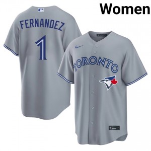 Tony Fernandez #1 Jays Baseball Jersey | Official Women Gray Embroidery Edition 35272273