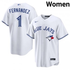 White Tony Fernandez #1 Toronto Blue Jays Baseball Stitched Jersey | MLB Women Fit 22269067
