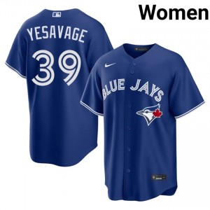 Women Trey Yesavage #39 Royal Stitched Jersey | TOR Pro-Grade Baseball Gear 27967050