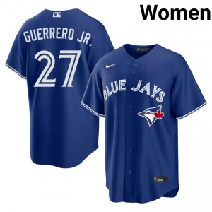 Women Vladimir Guerrero Jr. #27 Royal Stitched Jersey | Jays Pro-Grade Baseball Gear 83999726