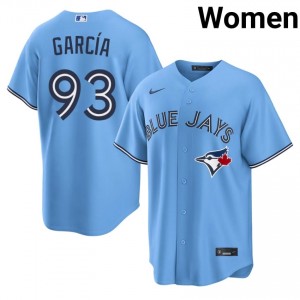 Yimi Garcia #93 TOR Blue Jays Baseball Jersey | Classic Women Blue Embroidery Edition 67935942