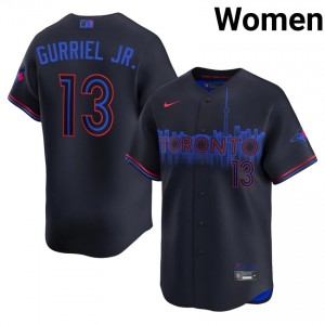 TOR Lourdes Gurriel Jr. #13 Navy Women City Connect Jersey | Stitch Premium Baseball Uniform 33663247