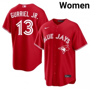 #13 Lourdes Gurriel Jr. Gameday Women Baseball Jersey | Blue Jays Red Fan Gear 90310330
