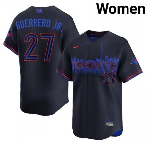 Toronto Blue Jays Vladimir Guerrero Jr. #27 Navy Women City Connect Jersey | Stitch Premium Baseball Uniform 97852217