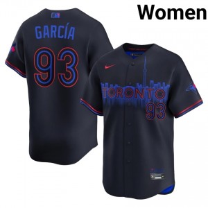#93 Yimi Garcia Genuine Women City Connect Baseball Jersey | Jays Navy Fan Gear 91369703