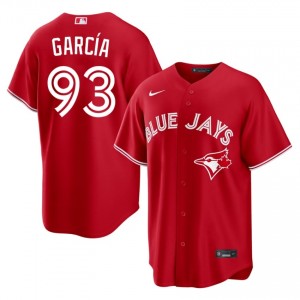 Toronto Blue Jays Yimi Garcia #93 Red Men Jersey | Stitch Replica Baseball Uniform 94916754