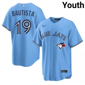 Professional Jose Bautista #19 Blue Baseball Embroidery Jersey | Toronto Blue Jays Youth Collection Edition 55642502