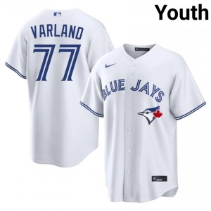 White Louis Varland #77 Jays Baseball Stitched Jersey | Durable Youth Fit 73625933