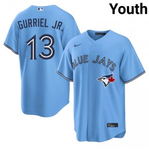 Professional Lourdes Gurriel Jr. #13 Blue Baseball Embroidery Jersey | Toronto Blue Jays Youth Collection Edition 85367617