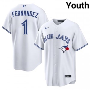 White Tony Fernandez #1 TOR Baseball Stitched Jersey | Durable Youth Fit 66245350