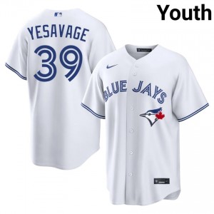 White Trey Yesavage #39 Jays Baseball Stitched Jersey | Durable Youth Fit 79904299