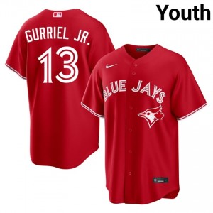#13 Lourdes Gurriel Jr. Genuine Youth Baseball Jersey | Jays Red Fan Gear 40840690