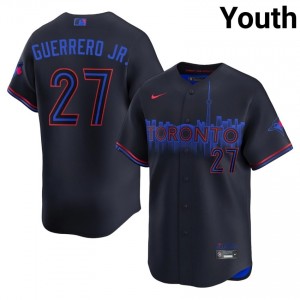 TOR Vladimir Guerrero Jr. #27 Navy Youth City Connect Jersey | Stitch Licensed Baseball Uniform 33777530